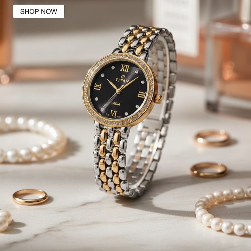 Titan Two-Tone Roman Dial Watch